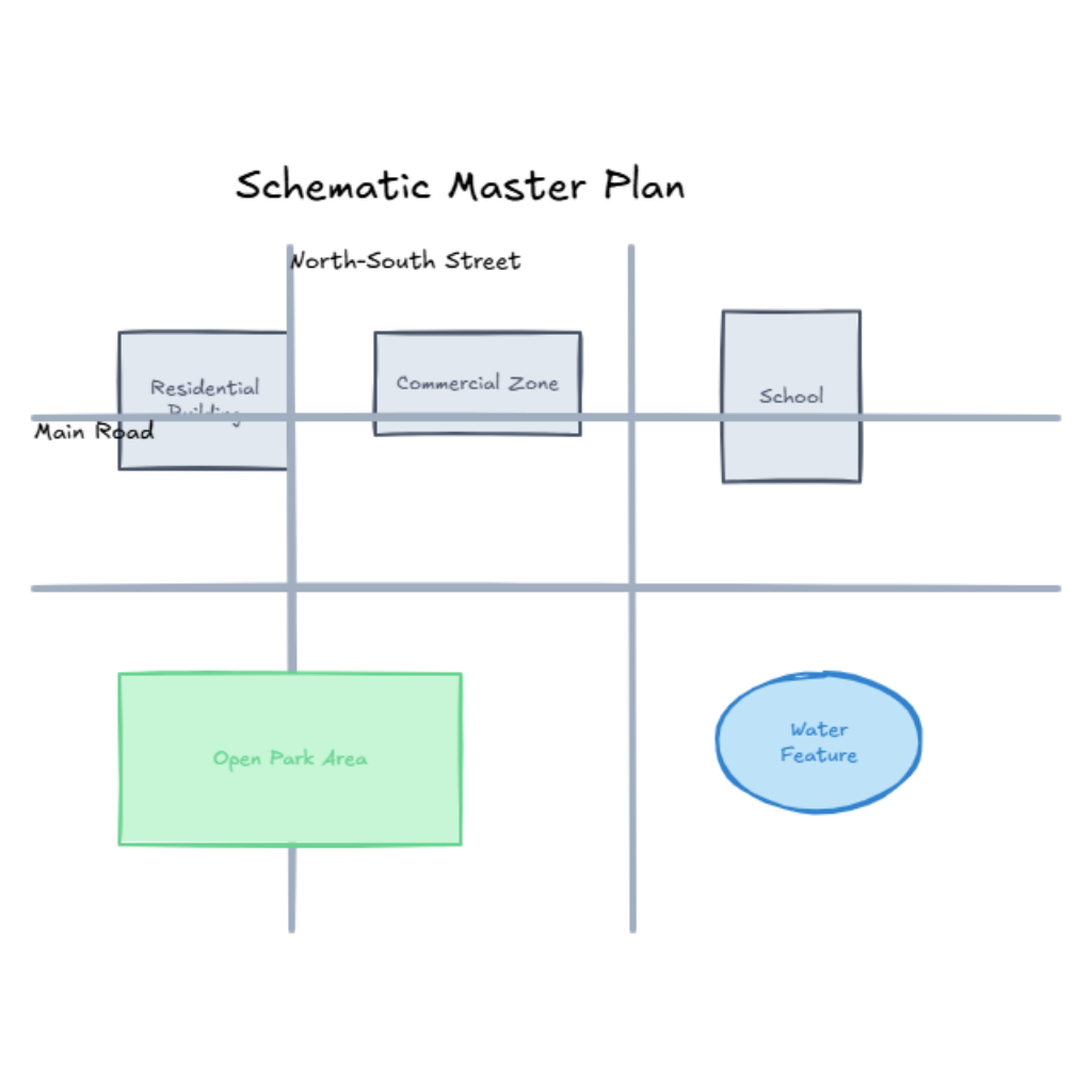 Schematic Master Plan Drawing on a Single Sheet